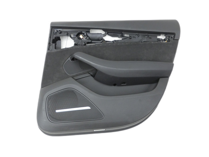 Audi A8 4H D4 09-17  Türverkleidung Türpappe Rechts Hinten Alcantara Soul Schwarz  - Bild 1