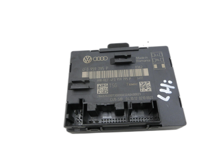 Audi Q7 4L 09-15 Steuergerät ECU Modul Türsteuergerät Links Hinten Audi Q7 4L 09-15 22.10.2012 4F0959795P gebraucht Bild 1