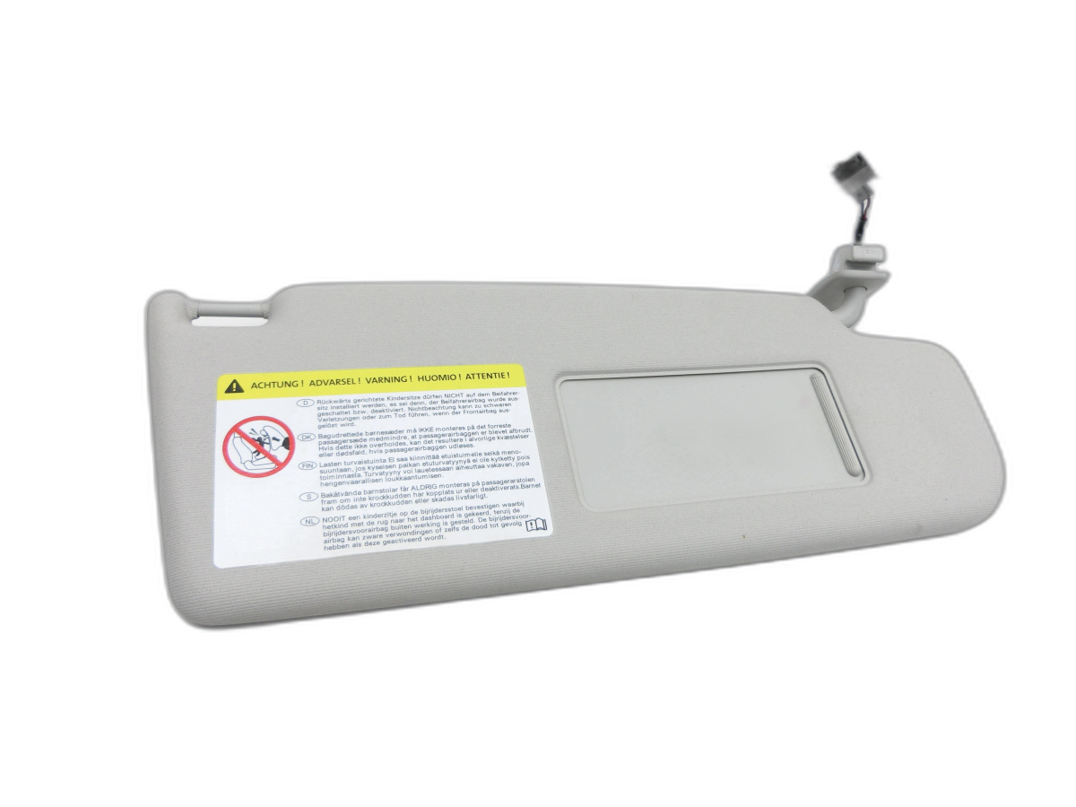 VW Passat 3C B7 10-15 Sonnenblende Rechts für Beifahrer Perlgrau  - Bild 1