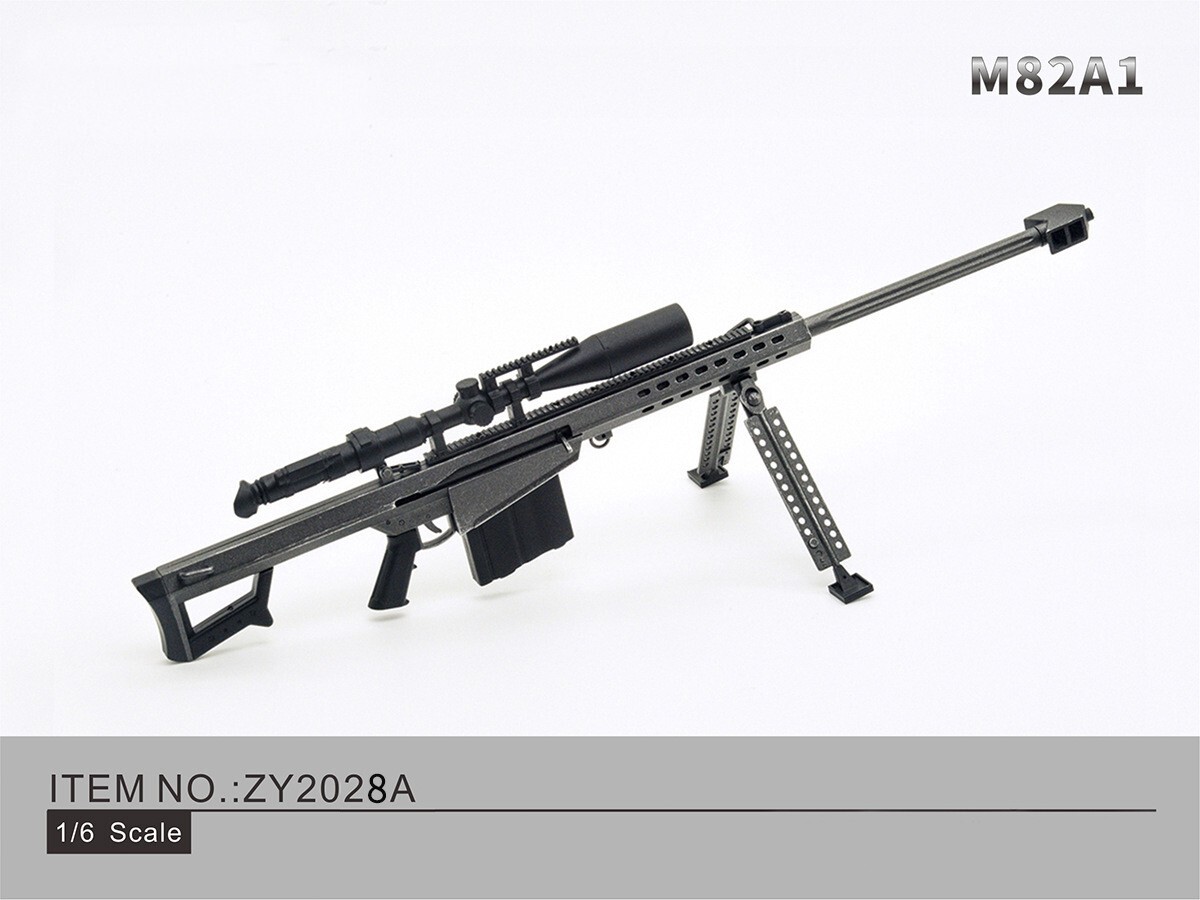 精巧1/3スケール　ミニチュアBARRETT M82A1 ブラック 1/6 M82A1 Barrett Sniper Rifle Gun for 12