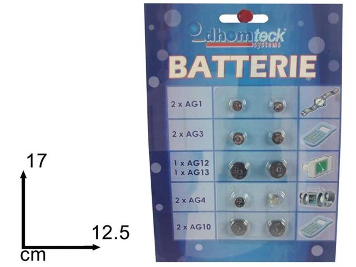 Set 10 Pezzi Batteria A Bottone Varie Misure Per Orologi Elettronica idea