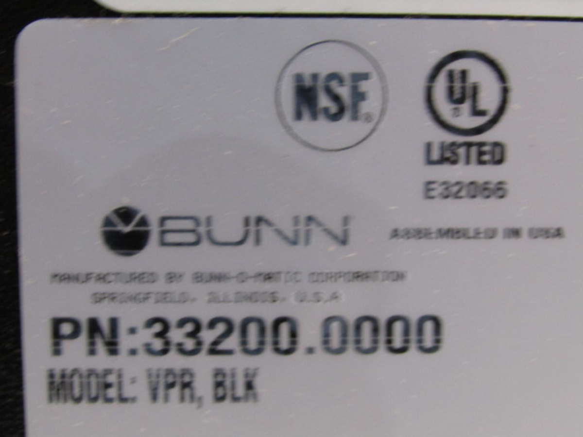 Bunn 33200.0000 VPR Black Pourover 12-Cup Coffee Brewer