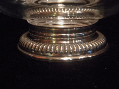 Frank M. Whiting & Co. Glass Heart Shape Small Sauce / Creamer Sterling Base