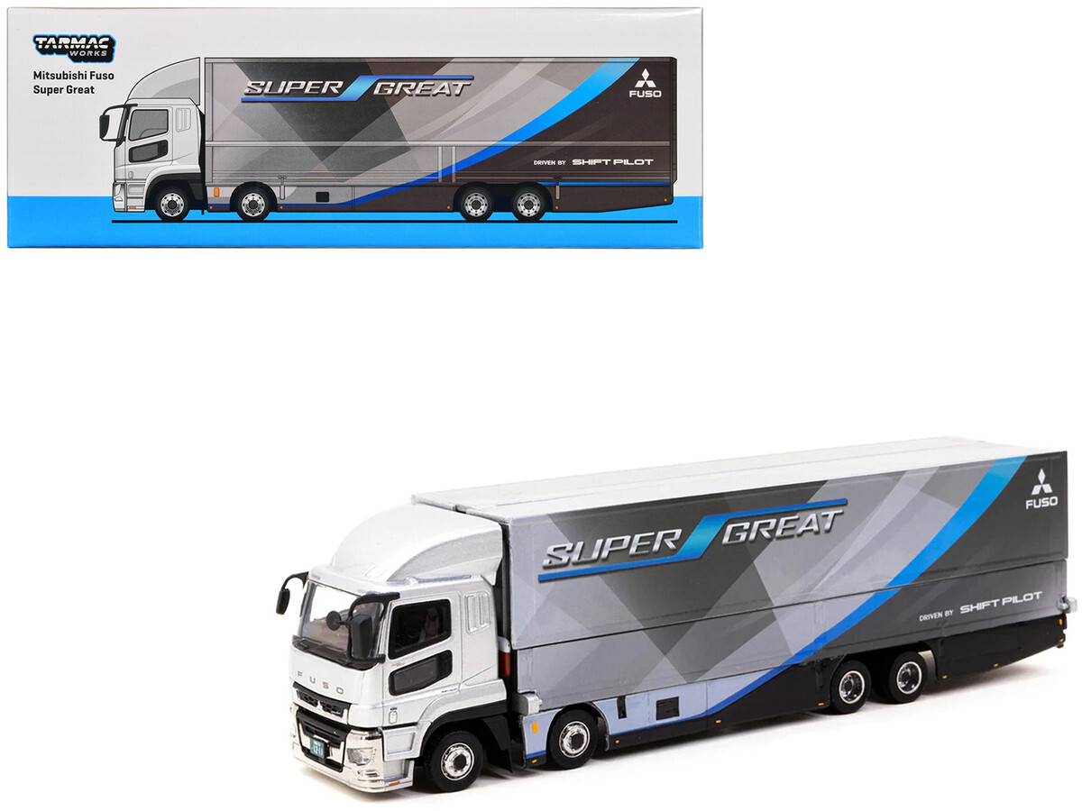 Tarmac Works Mitsubishi Fuso Truck W/Transporter Super Great