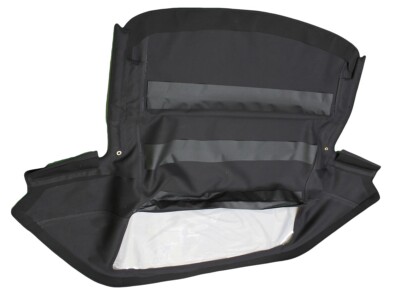 Fits: Alfa Duetto 1967-70 Soft Top & Window Made From Black Pinpoint Vinyl