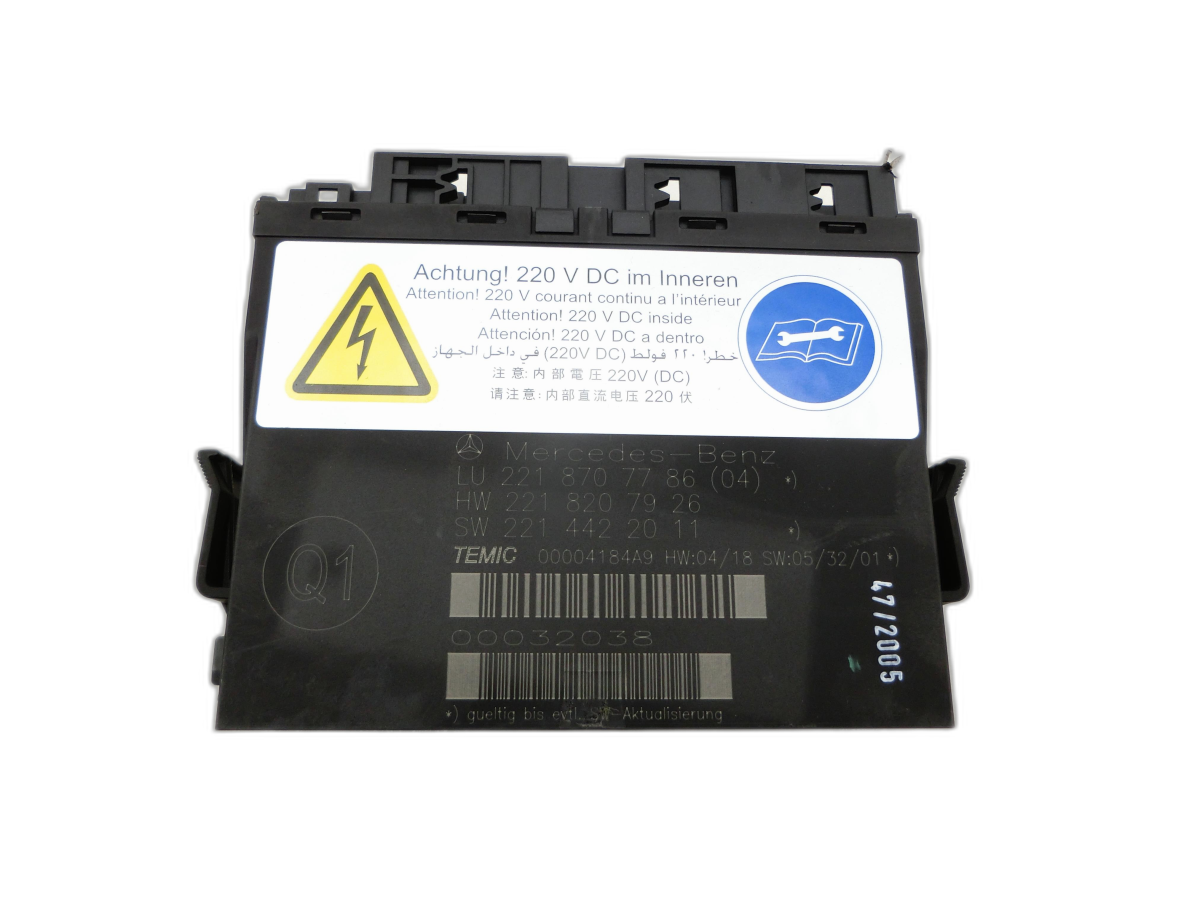 Control Unit ECU module MULTICONTOUR SEAT FOOT AND MOUTH DISEASE Right Front for Mercedes W221 S350 05-09 - Bild 1
