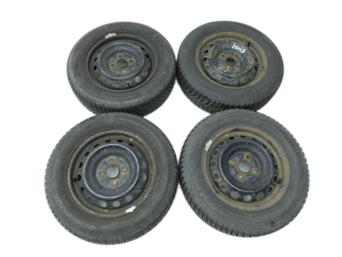 4x complete wheels Rim winter tires 165/70R14 4X100 5.0-7.5mm Toyota Yaris XP13 10-14 - Bild 1