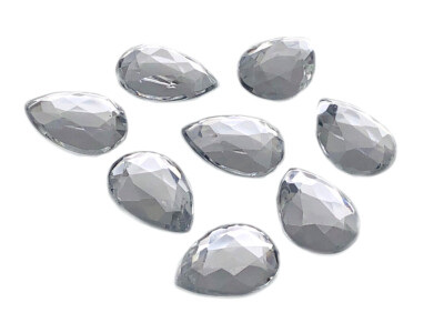 50 x EIMASS  Acrylic Flat Back Teardrop Crystals, Pear Shape Rhinestone, Gems