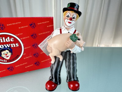 Gilde Clown mein Glücksschwein 16cm Top Zustand mit OVP