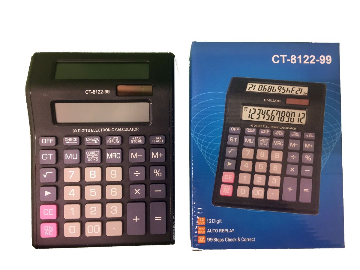 Calcolatrice Elettronica Digitale Ct-8122-99 12 Cifre Doppio Display Lcd sus