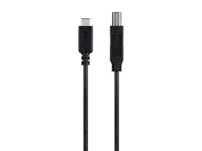 Monoprice 2.0 USB-C to USB B Printer Cable 480 Mbps 6.6ft black