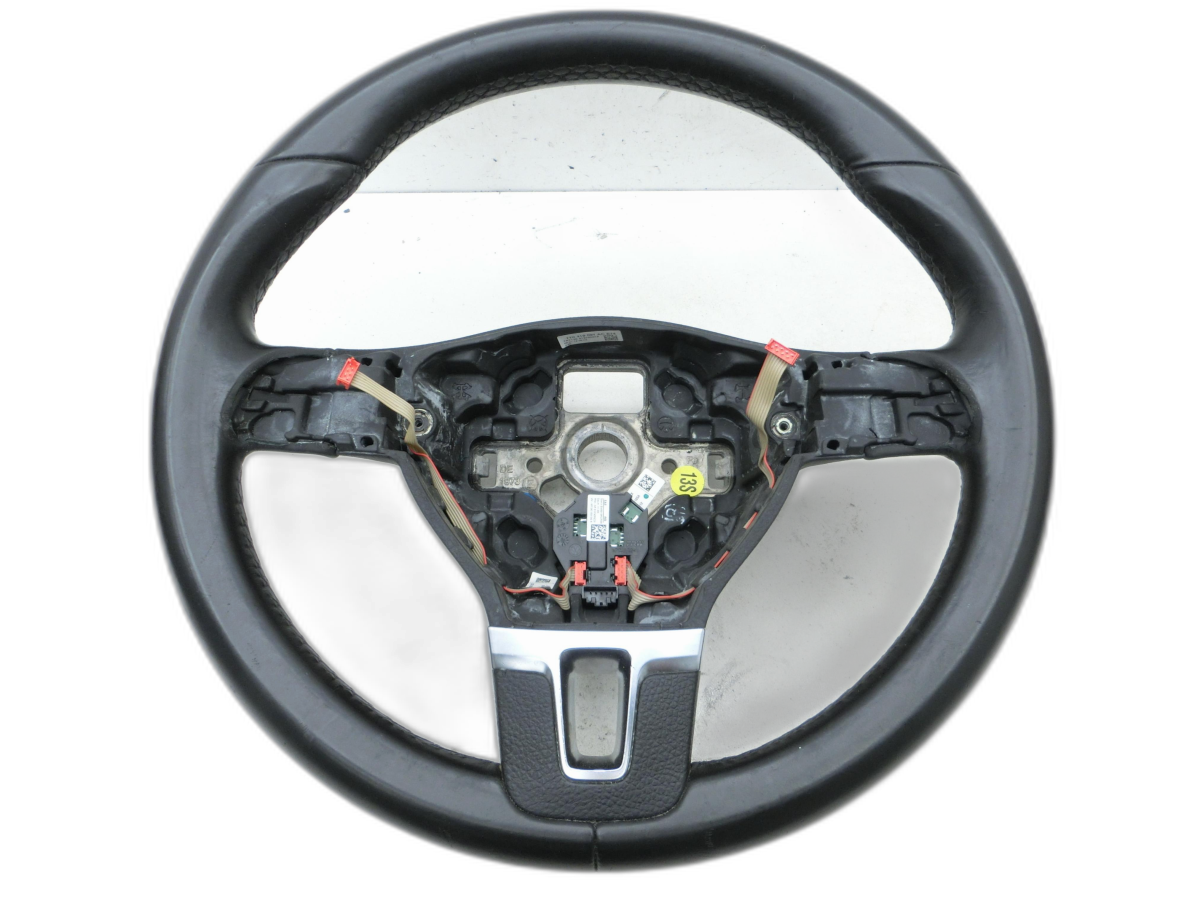 VW Touran 1T 10-15 Lenkrad ohne Airbag Multifunktion Leder  - Bild 1
