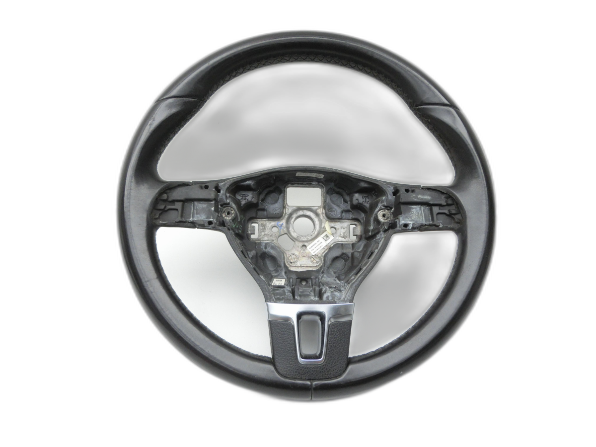 Volante de dirección sin Bolsa aire Multifunción cuero para VW Tiguan I 5N 11-16 - Bild 1