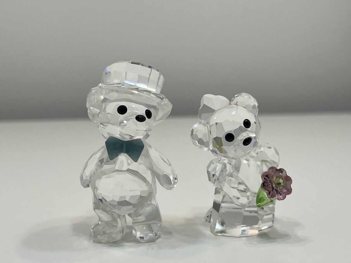 ⭐︎Mariete⭐︎ スワロフスキーおまとめセット Swarovski Figurine 842936 Crystal Bear Du & I Wedding 2in