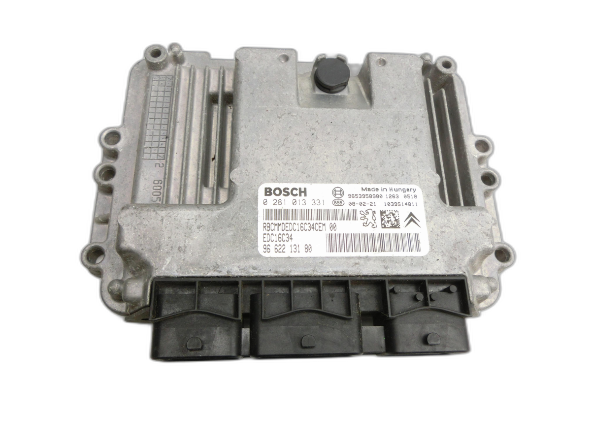 Peugeot 1007 KM 07-14 HDI 1,6 80KW Motorsteuergerät ECU EDC16C34  - Bild 1