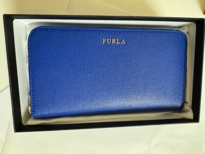 Furla XL Genuine Leather Babylon Continental Zip-around Wallet  Color: Ocean 026