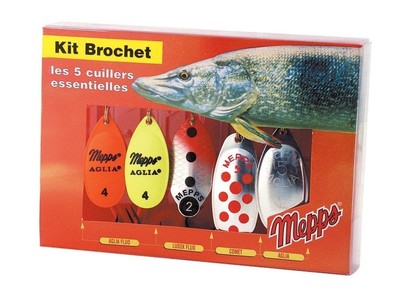 NEW Mepps Pike Kit 5pcs Lure Spinner Set Pike 