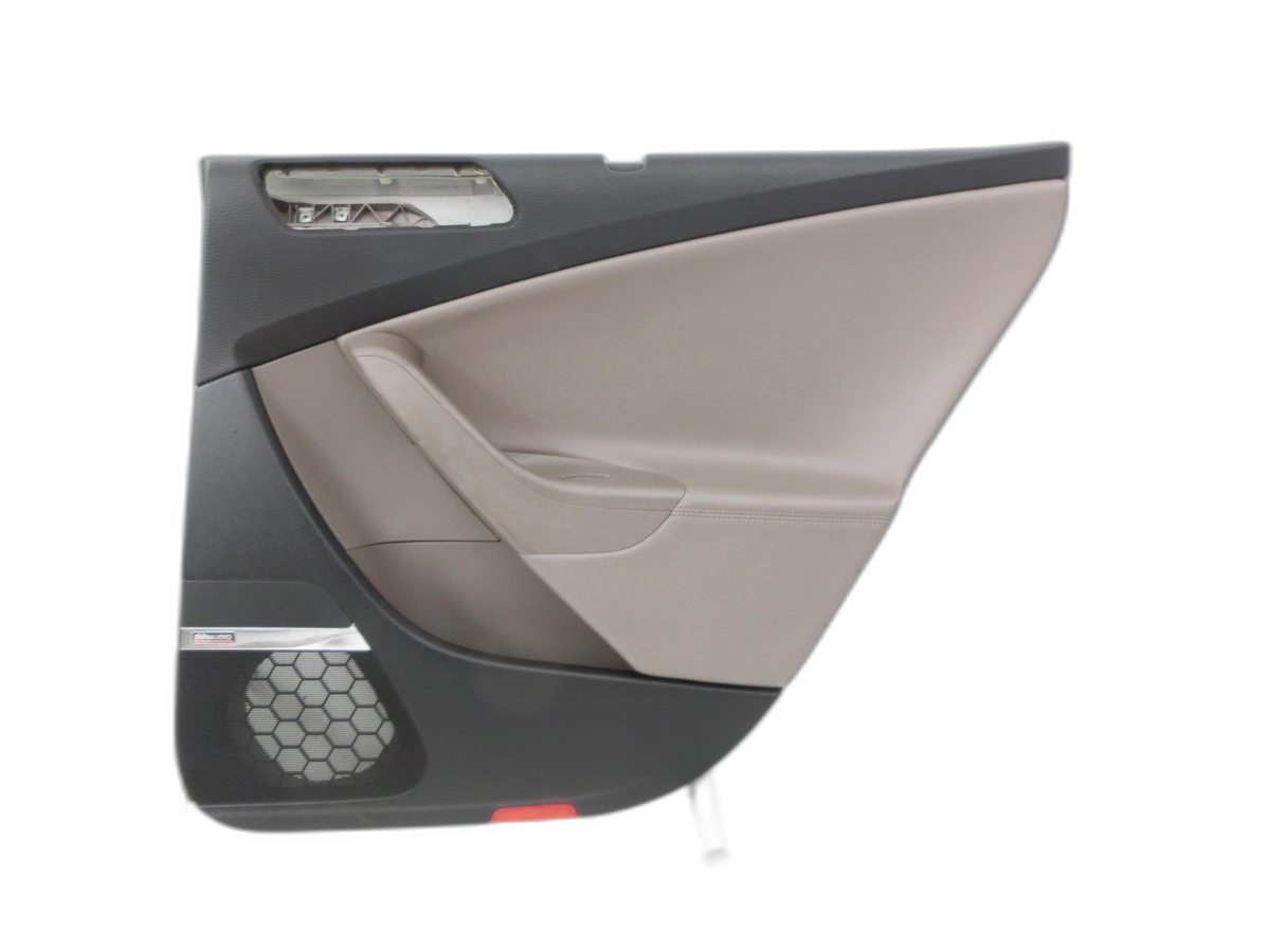 VW Passat 3C B6 06-10 Kombi Türverkleidung Türpappe Rechts Hinten schwarz/latte macchiato braun  - Bild 1