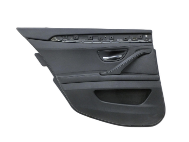 BMW F10 528i 10-13 Lim Türverkleidung Türpappe Links Hinten Tudor anthrazit Dakota Schwarz  - Bild 1
