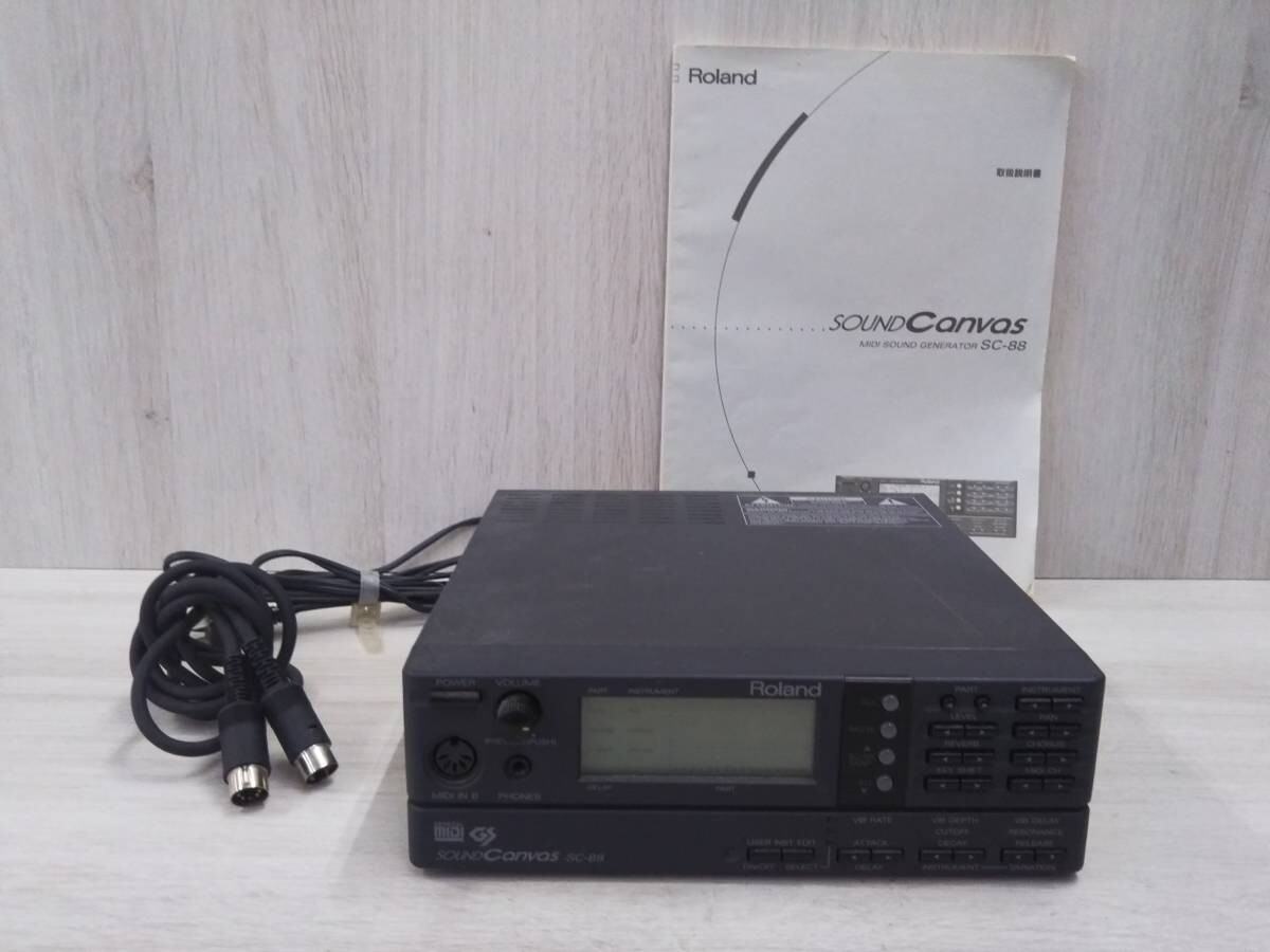 Roland SC-88 sc 88 Sound Canvas Module Junk with Manual and Cable