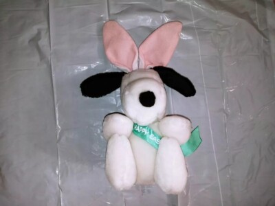 Peanuts Gang Snoopy Bunny Happy Easter Stuffed Dog Animal Plush Toy
