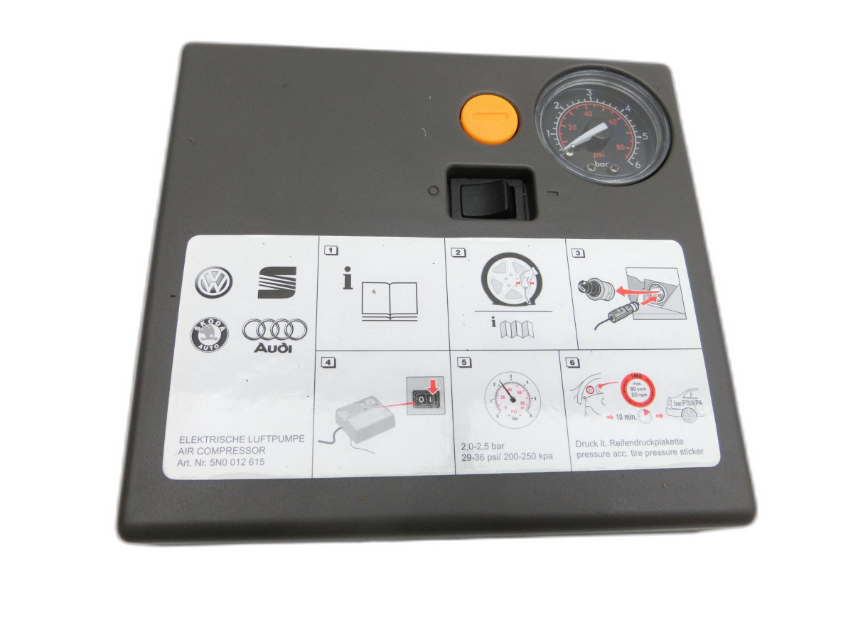 VW Tiguan 5N 07-11 TDI 2,0 125KW Reifendruckkompressor Luftpumpe Pannenkompressor Luftkompressor - Bild 1