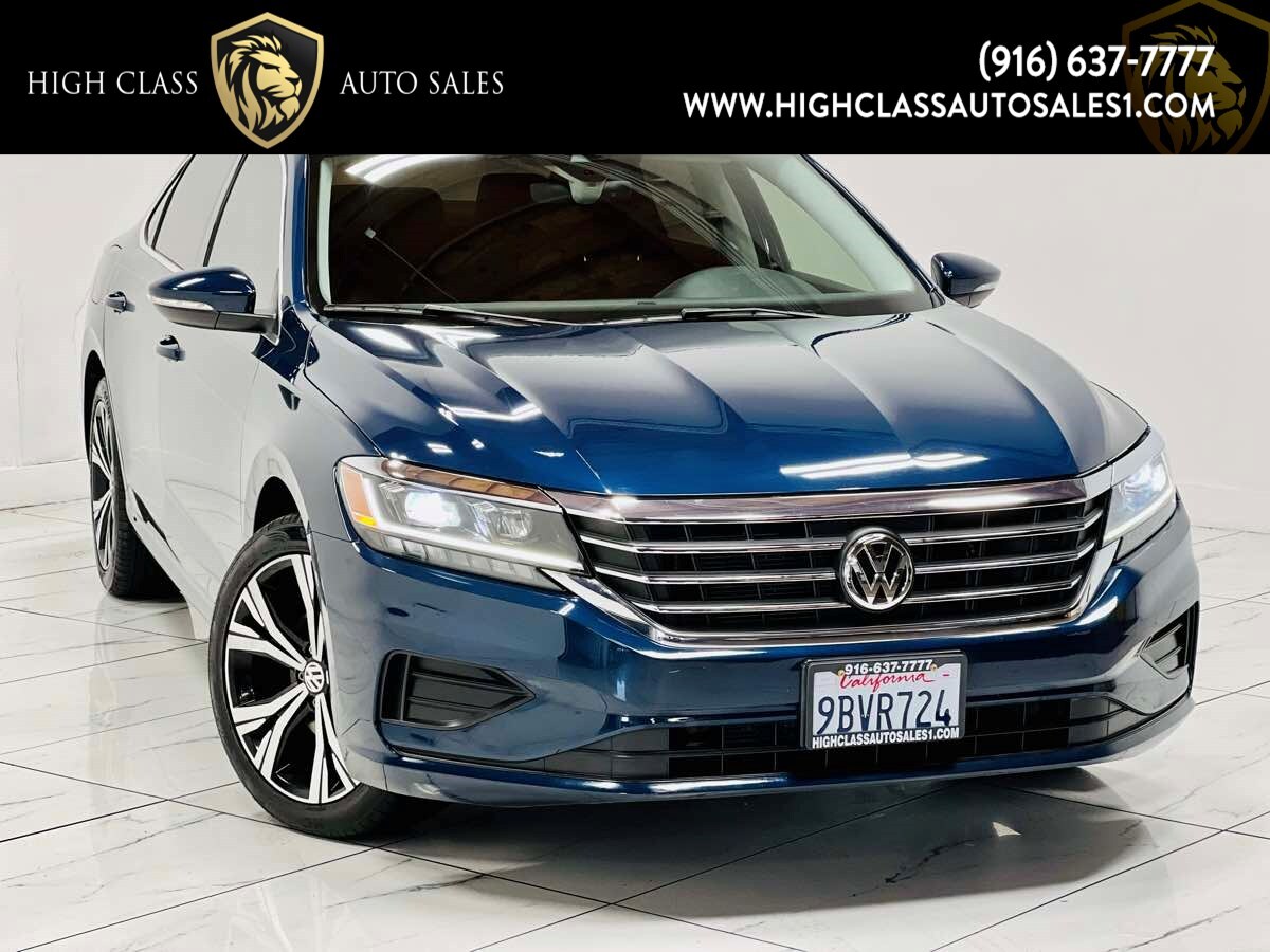 2021 Volkswagen Passat 2.0T SE 25284 Miles Tourmaline Blue Metallic  2.0L 4 Cyli