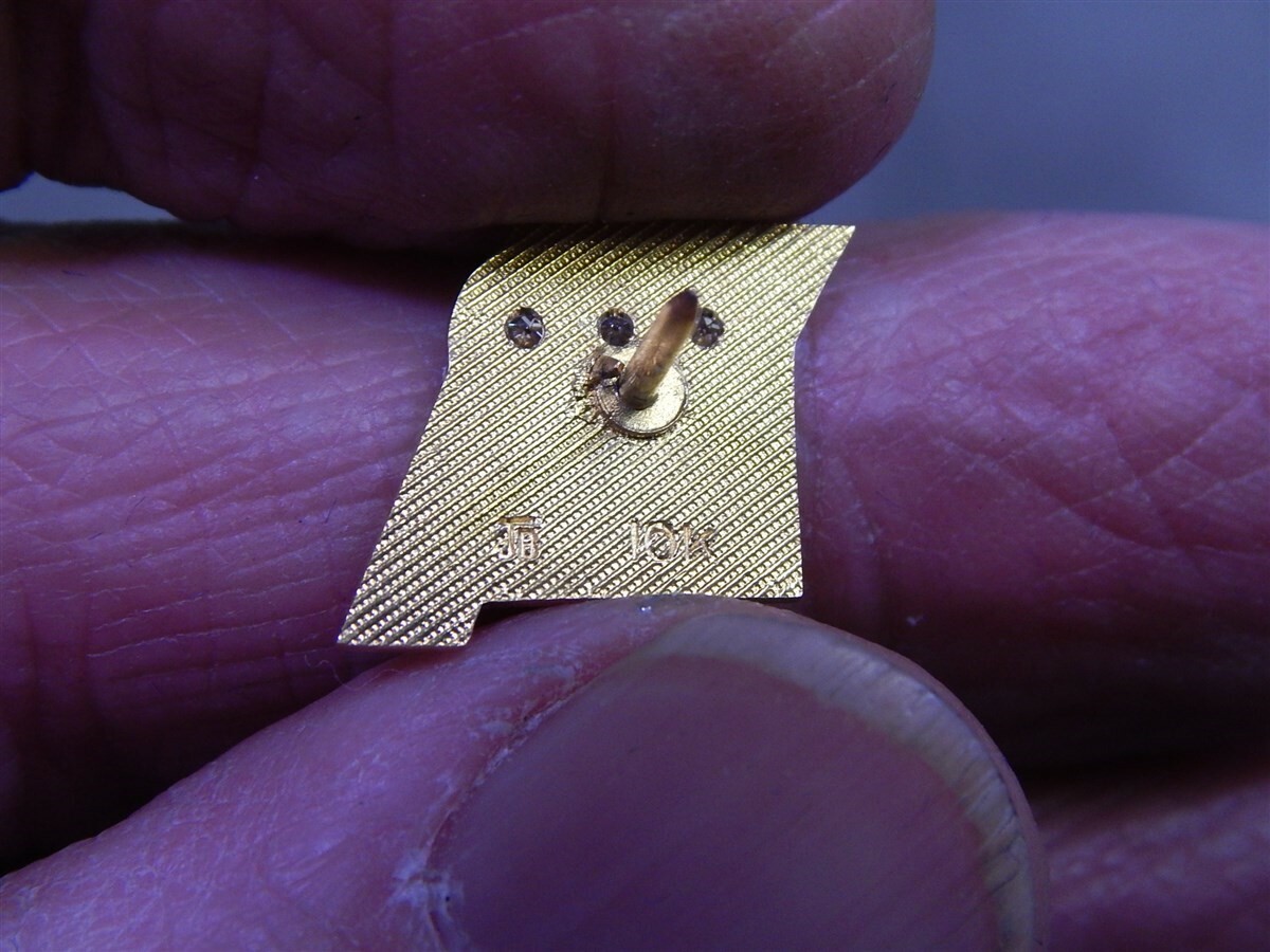 Uncommon Missouri Republican 10K Gold pin with diamonds