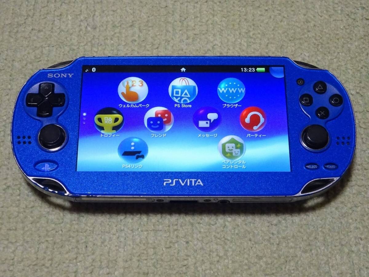 PlayStation Vita - AJPlayStationVITA 本体  PCH-1000 ZA04 USED PS Playstation vita Wi-Fi model SAPPHIRE BLUE PCH-1000