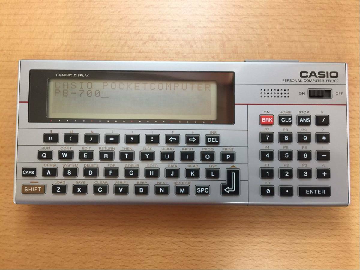 CASIO PB-700　ポケットコンピュータ Casio PB-700 Personal Computer vintage pocket PC
