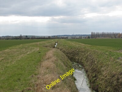 Photo 12x8 Easter Sunday on Fulbourn Fen The ditch drains one of the south c2013