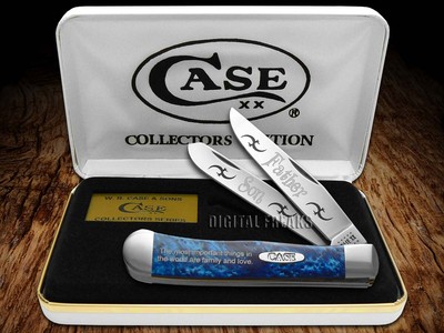 Case xx Father & Son Trapper Knife Blue Silk Corelon Stainless Knives 1/500 ###2