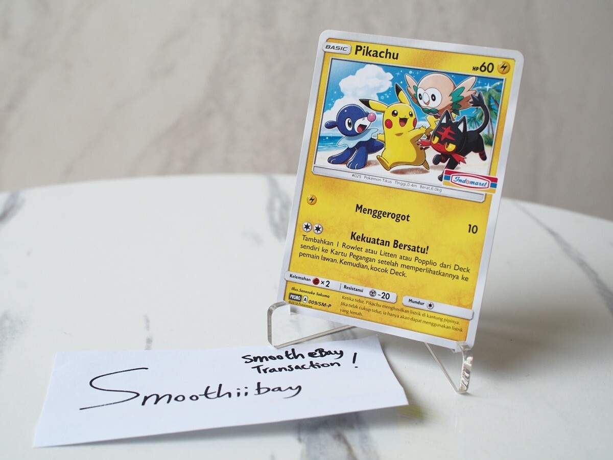 ピカチュウ　インドネシア　プロモ 009/SM-P Pikachu 009/SM-P Exclusive Art Promo Pokemon Card Indonesia