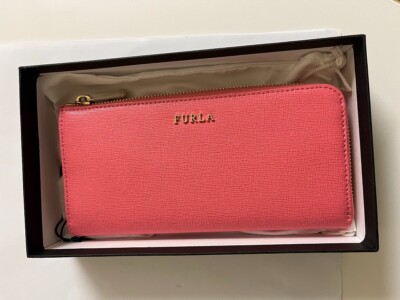 Furla L Genuine Leather Babylon  Wallet  Purse Color:  Pink