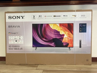 Sony Bravia 55'' 4K HDR LED TV with Google TV Flat Panel Class KD55X80CK