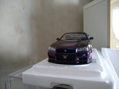1/18 Nissan Skyline Gt-R R34 V Spec Ii Bbs Lm Wheel Version Midnight Purple Iii