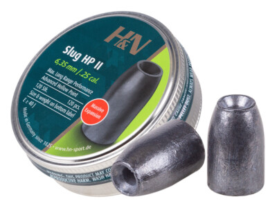 H&N Slug HP II .250 Cal 32 Grains Hollowpoint 120ct HN-96363603211C