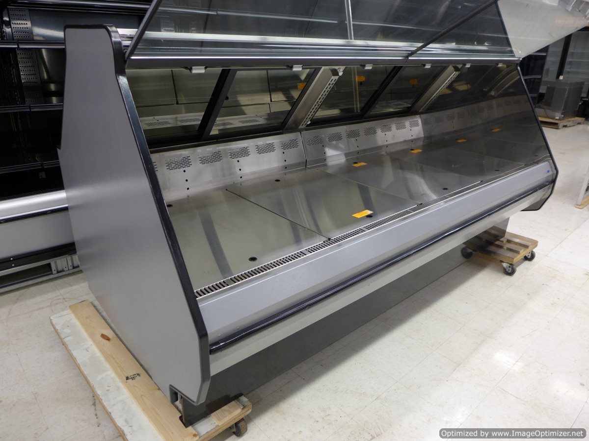 Hill Phoenix 8' S2SB-R Slant Lift-Glass Grocery Deli Cheese Display Case Remote