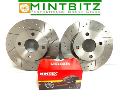 Peugeot 206 1.6 16v NFU Engine 00-01 Rear Brake Discs & Pads Dimpled Grooved