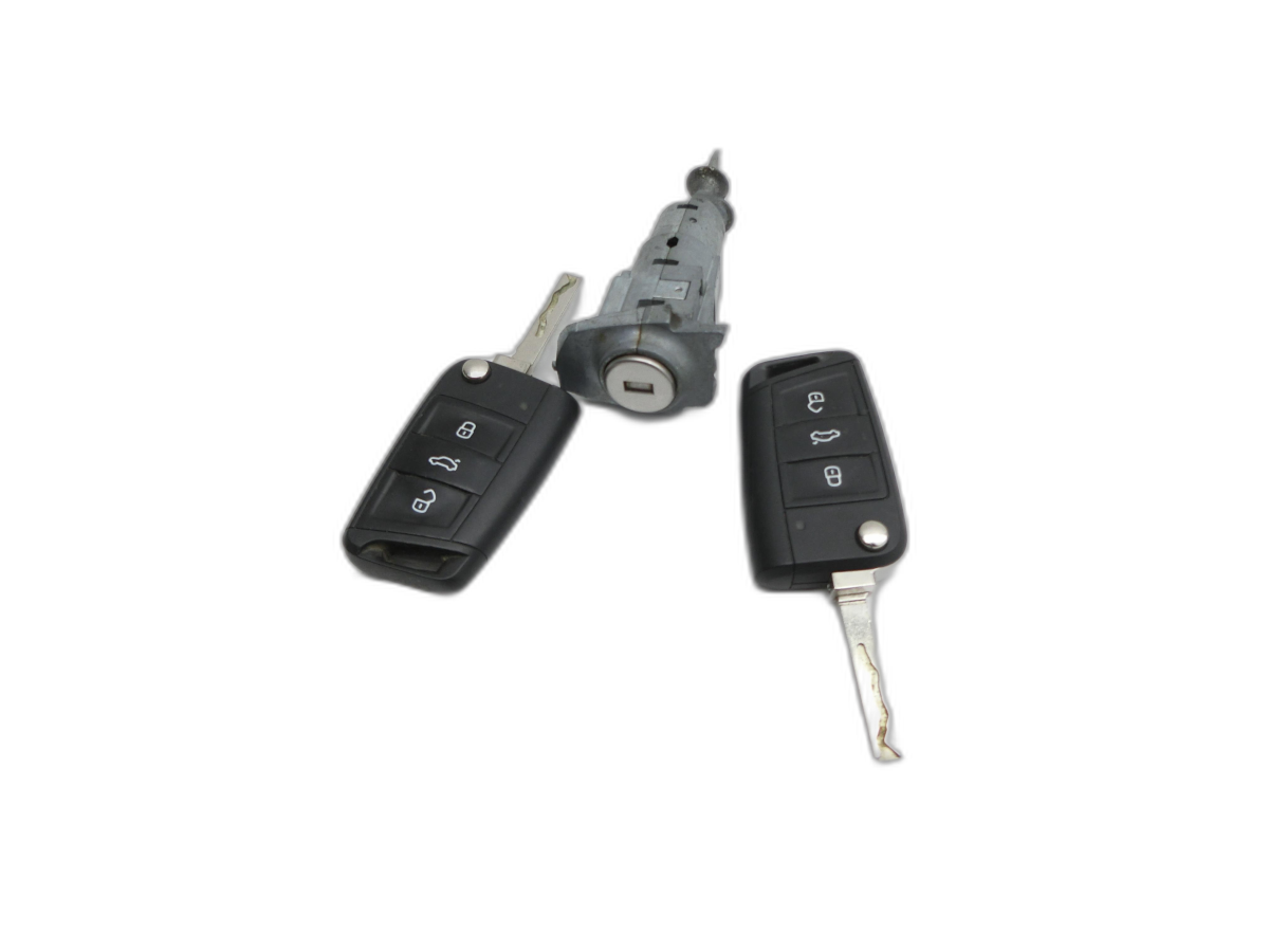 Cerradura de encendido Cilindro cierre con 2x Llave para Skoda Fabia III NJ 17-22 - Bild 1