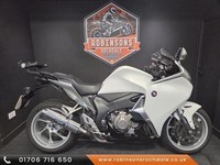2011 Honda VFR1200 DCT in white with low mileage.