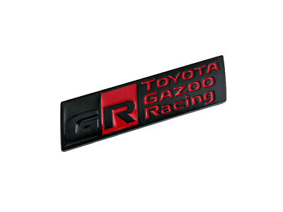 Toyota GR Gazoo Racing Black Red Emblem Decal Badge Sticker Nameplate 3D Letter