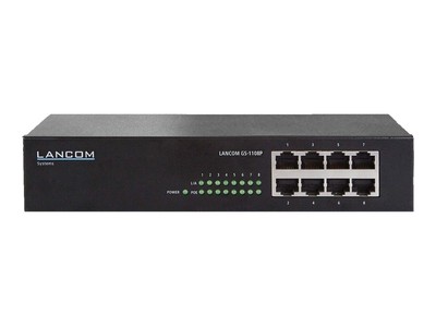 LANCOM GS-1108P Switch unmanaged 8 x 10/100/1000 (PoE+) desktop, 61430
