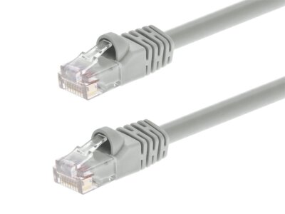 Cat5e Ethernet Patch Cable RJ45 Stranded 350Mhz Wire Crossover 24AWG 7ft Gray
