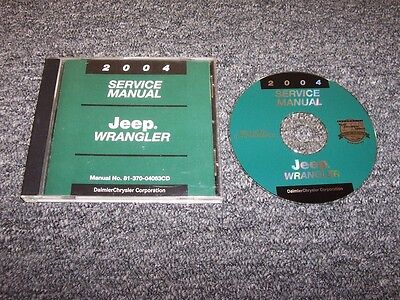 2004 Jeep Wrangler Shop Service Repair Manual DVD SE X Sport Sahara Rubicon