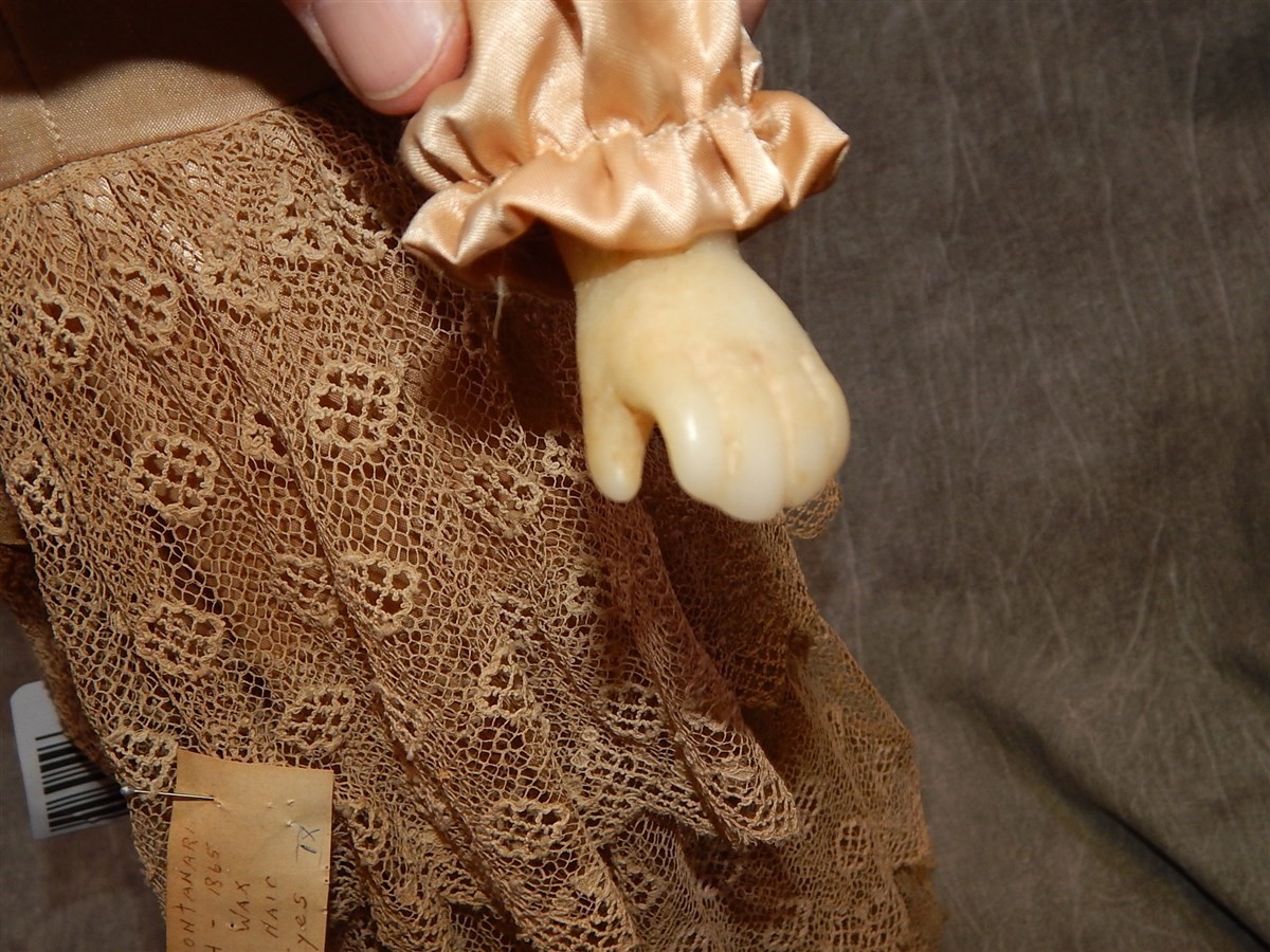 c 1865 British Poured Wax Montanari Doll 24