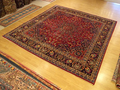 9.6 x 10 High Quality Handmade Antique 1930s Persian/Oriental Wool Square Rug