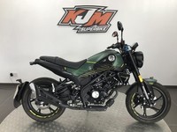 BENELLI LEONCINO 125 E5 IN GREEN, 2024/74. JUST 580 MILES COVERED