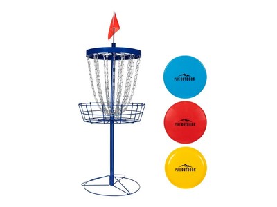 Pure Outdoor by Monoprice Complete Disc Golf Set with Carrying Case and Discs,