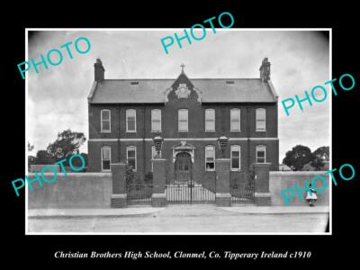 OLD LARGE HISTORIC PHOTO CHRISTIAN BROS SCHOOL CLONMEL TIPPERARY IRELAND c1910